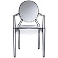 Lot de 2 chaises empilables transparentes (dossier ovale)