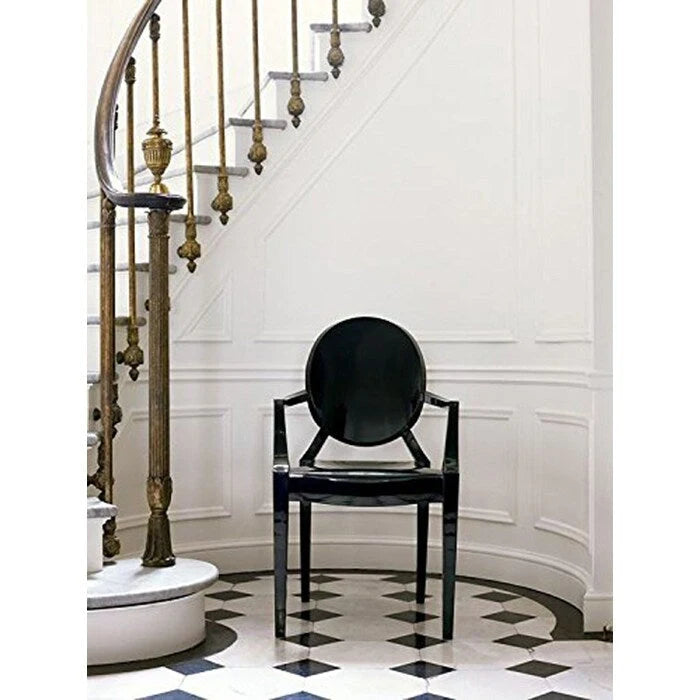 Lot de 2 chaises empilables transparentes (dossier ovale)
