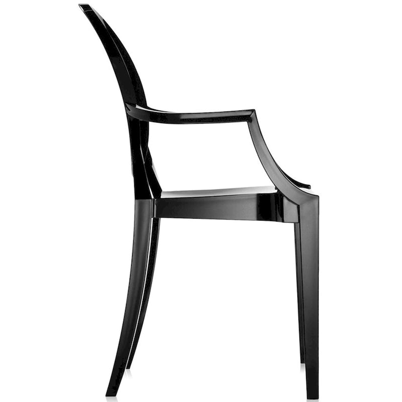 Lot de 2 chaises empilables transparentes (dossier ovale)