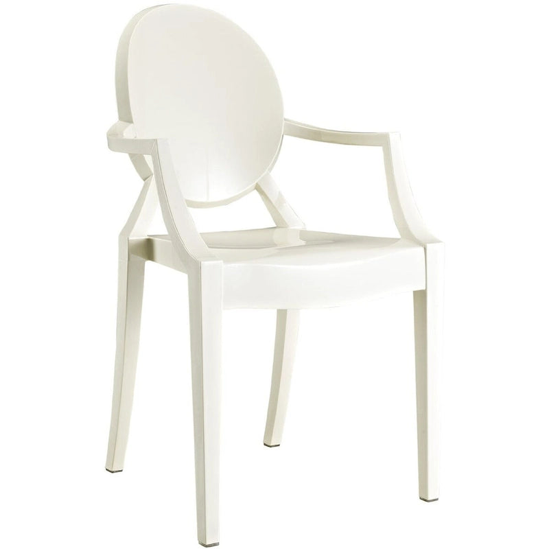Lot de 2 chaises empilables transparentes (dossier ovale)
