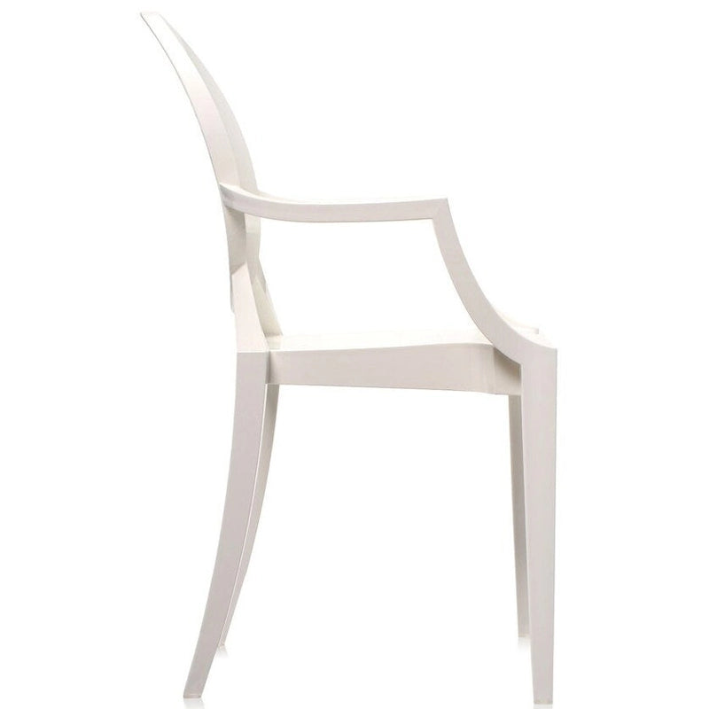 Lot de 2 chaises empilables transparentes (dossier ovale)