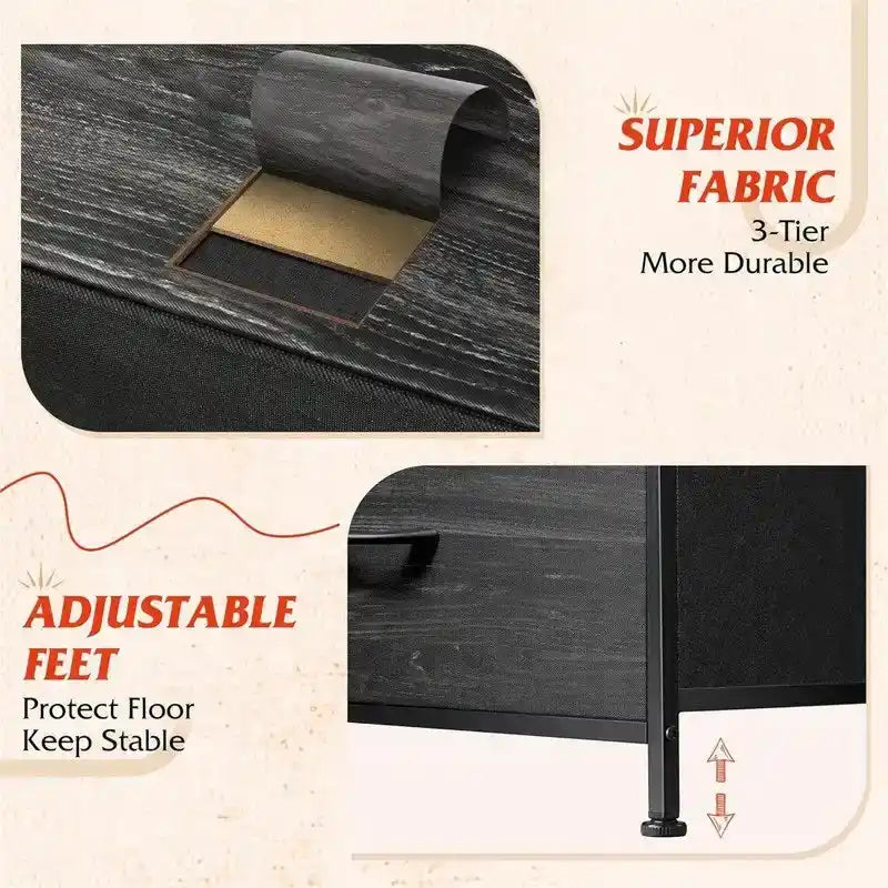 Armoire de rangement en tissu pour chambre à coucher