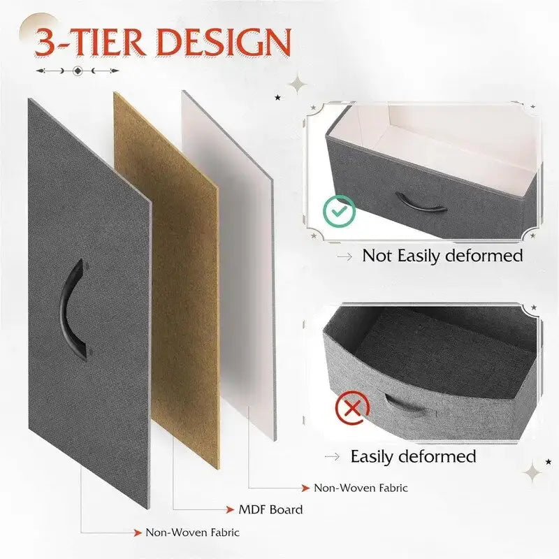 Armoire de rangement en tissu pour chambre à coucher