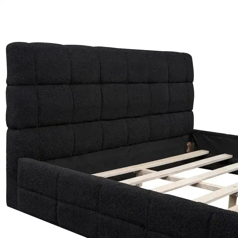 Lit plateforme capitonné pour la chambre à coucher