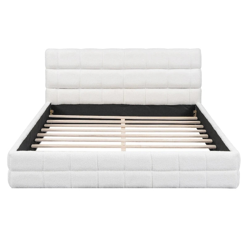 Lit plateforme capitonné pour la chambre à coucher