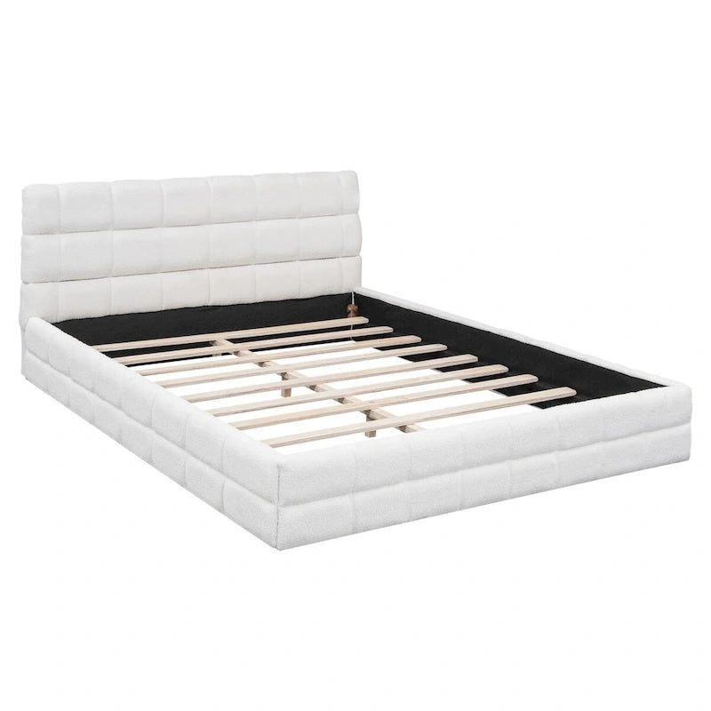 Lit plateforme capitonné pour la chambre à coucher