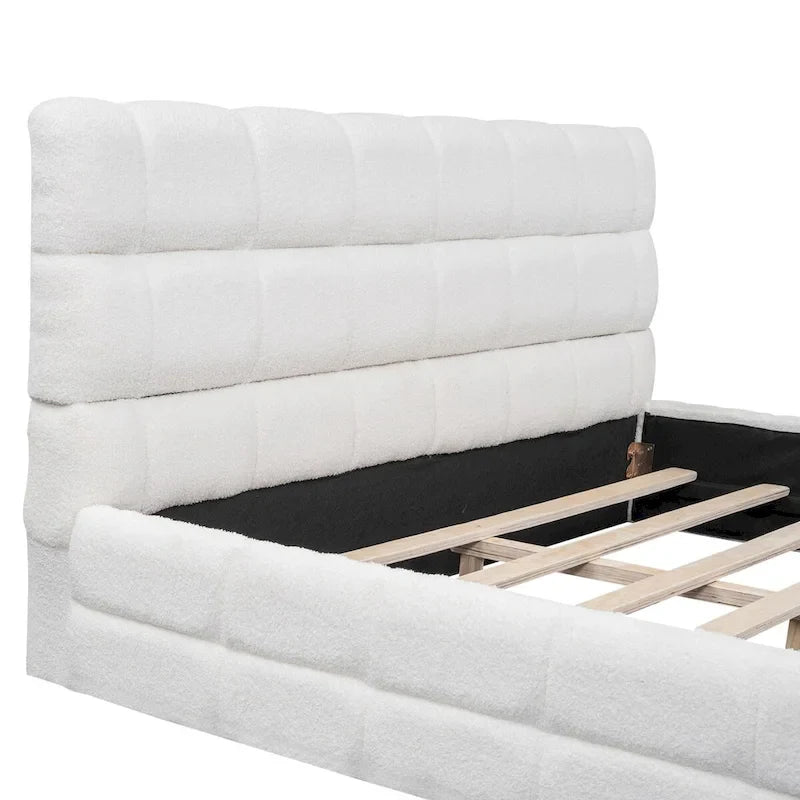 Lit plateforme capitonné pour la chambre à coucher