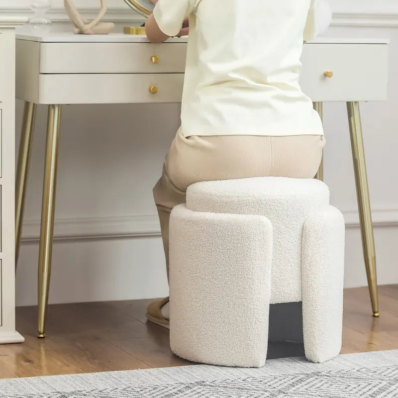 Tabouret pouf rond