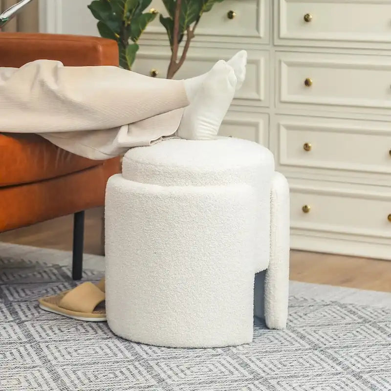 Tabouret pouf rond