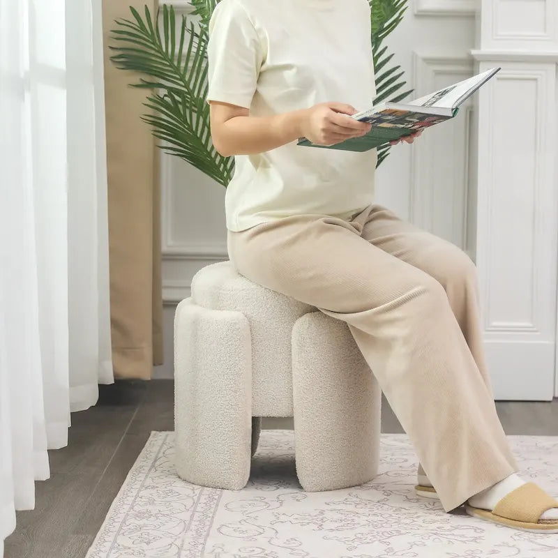 Tabouret pouf rond