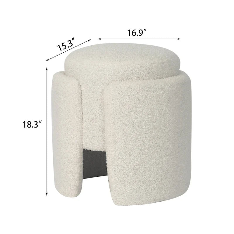 Tabouret pouf rond