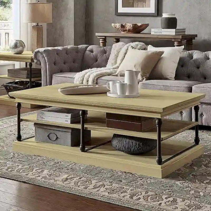 Table basse de rangement rectangulaire
