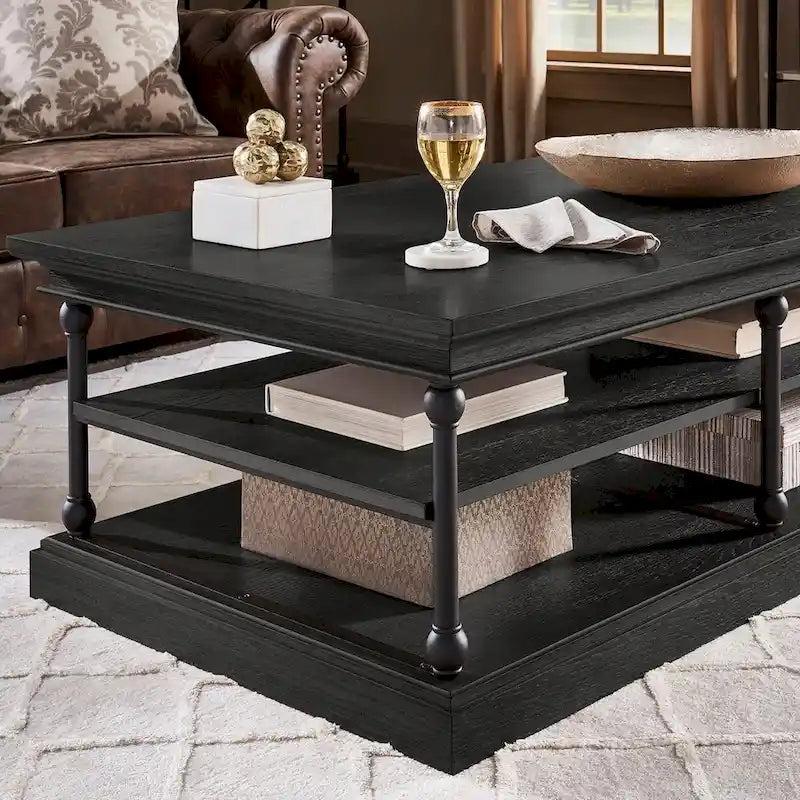 Table basse de rangement rectangulaire