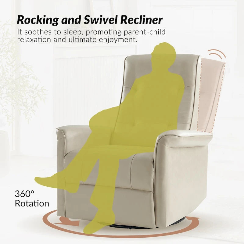 Fauteuil inclinable pivotant électrique (avec port USB)