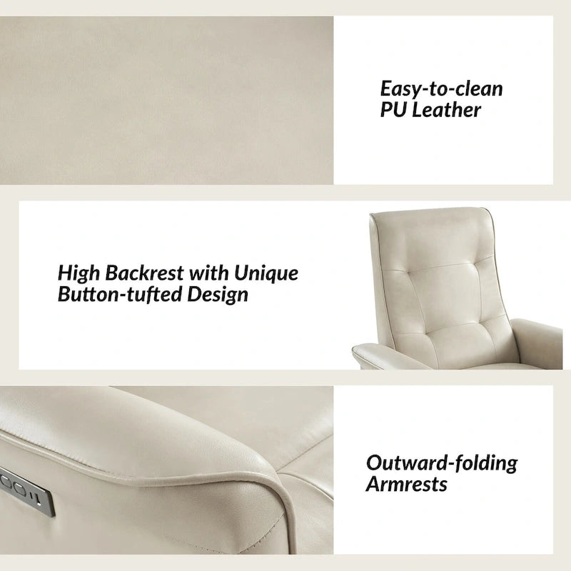 Fauteuil inclinable pivotant électrique (avec port USB)