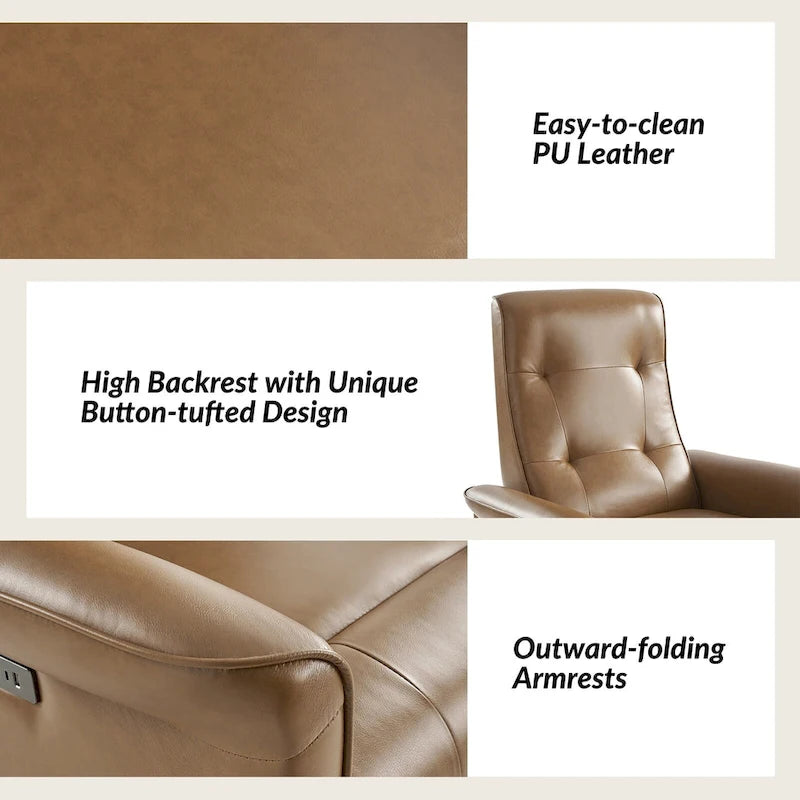 Fauteuil inclinable pivotant électrique (avec port USB)