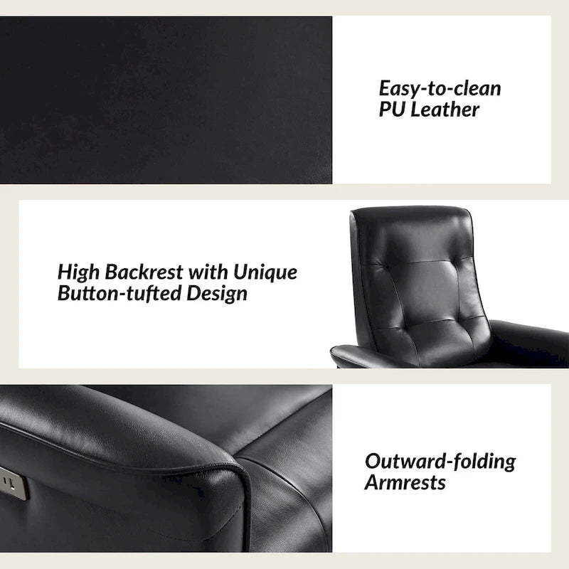 Fauteuil inclinable pivotant électrique (avec port USB)
