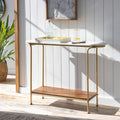 Table d'entrée moderne avec incrustation en marbre