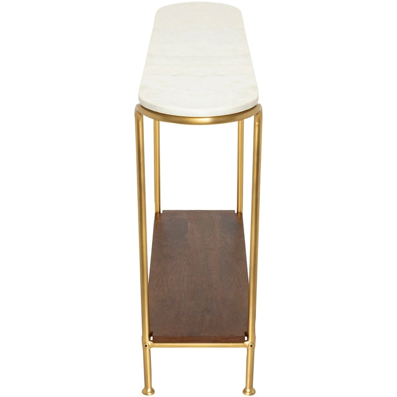 Table d'entrée moderne avec incrustation en marbre