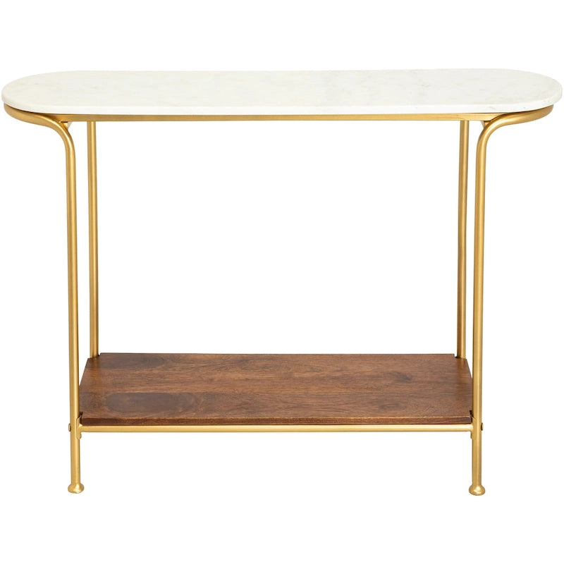 Table d'entrée moderne avec incrustation en marbre