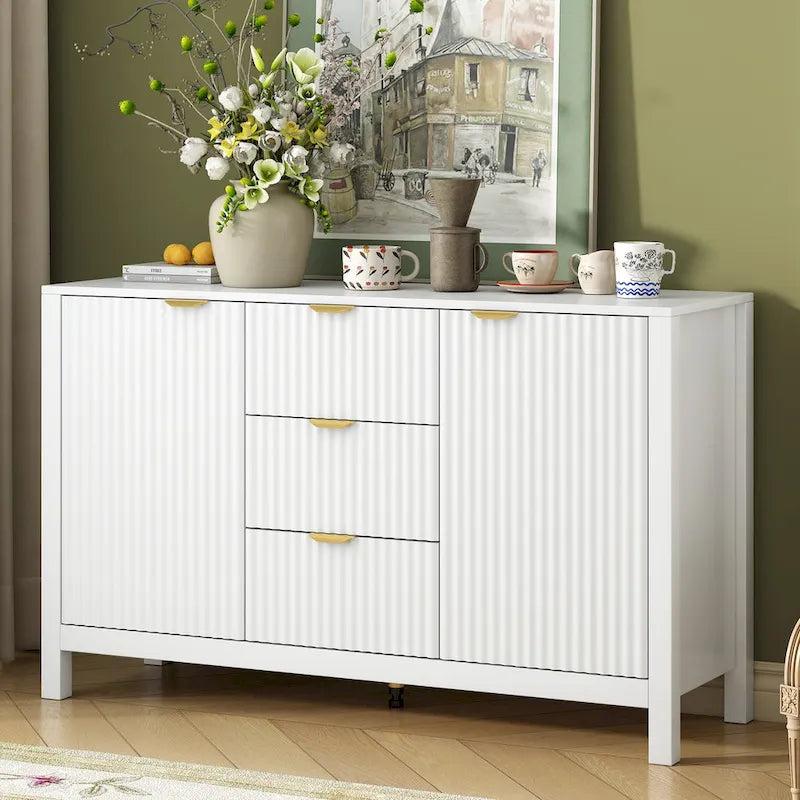 Meuble d'entrée moderne à motifs ondulés
