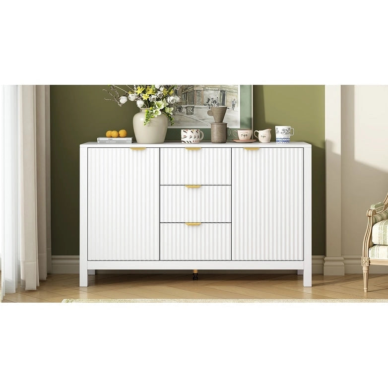 Meuble d'entrée moderne à motifs ondulés