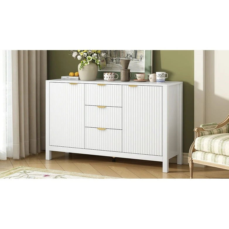 Meuble d'entrée moderne à motifs ondulés