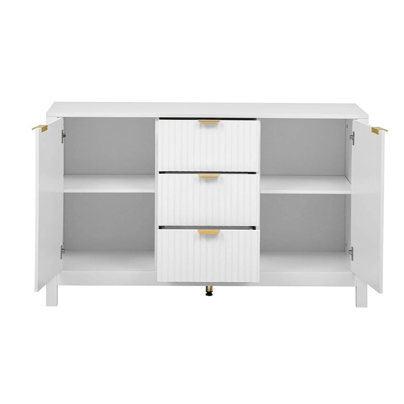 Meuble d'entrée moderne à motifs ondulés