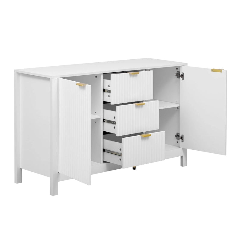 Meuble d'entrée moderne à motifs ondulés