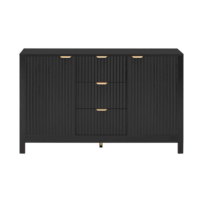Meuble d'entrée moderne à motifs ondulés