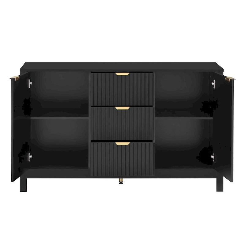 Meuble d'entrée moderne à motifs ondulés