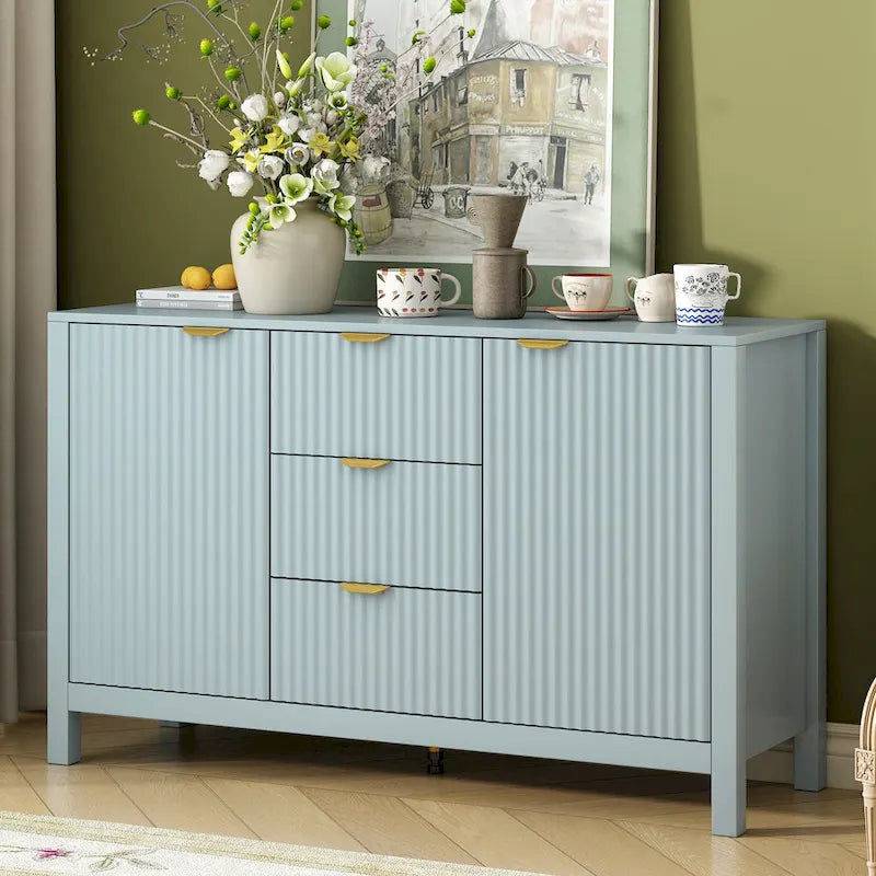 Meuble d'entrée moderne à motifs ondulés
