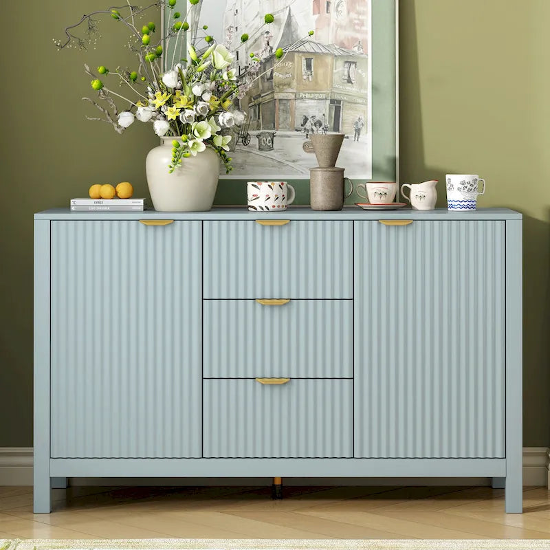 Meuble d'entrée moderne à motifs ondulés