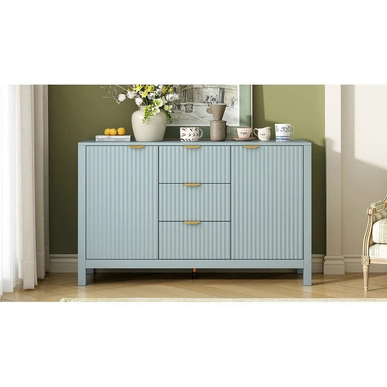 Meuble d'entrée moderne à motifs ondulés