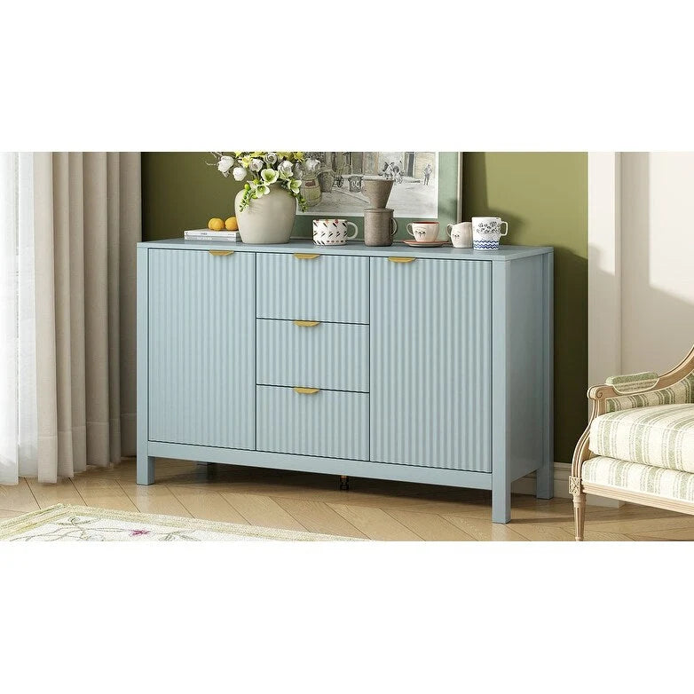 Meuble d'entrée moderne à motifs ondulés