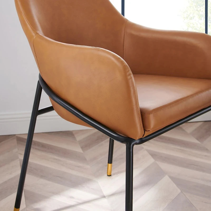 Chaise de salle à manger en cuir vegan